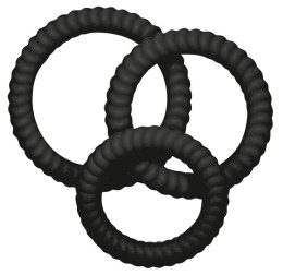 PIERŚCIEŃ LUST 3 COCK RINGS BLACK