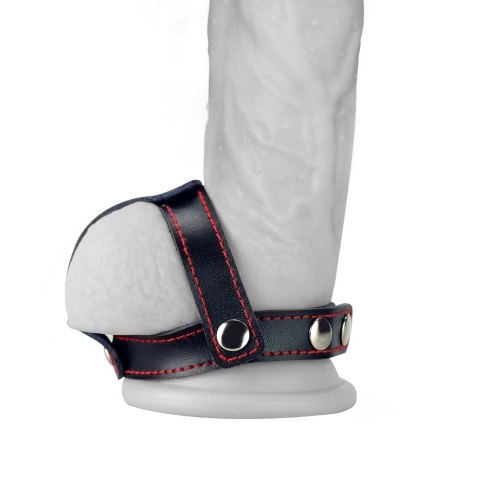 OBROŻA TSTYLE LEATHER COCKRING WITH BALL DIVIDER