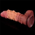 10.5'' DUAL LAYERED PLATINUM SILICONE COCK WI