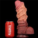 10.5'' DUAL LAYERED PLATINUM SILICONE COCK WI
