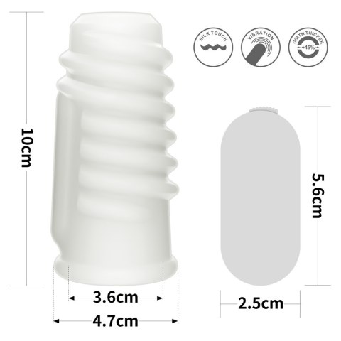 PIERŚCIEŃ NAKŁADKA VIBRATING SPIRAL KNIGHTS RING (WHITE)