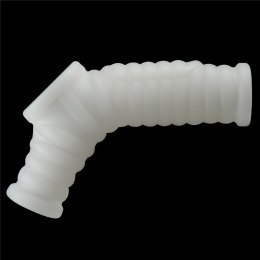 PIERŚCIEŃ NAKŁADKA VIBRATING WAVE KNIGHTS RING WITH SCROTUM SLEEVE (WHITE)