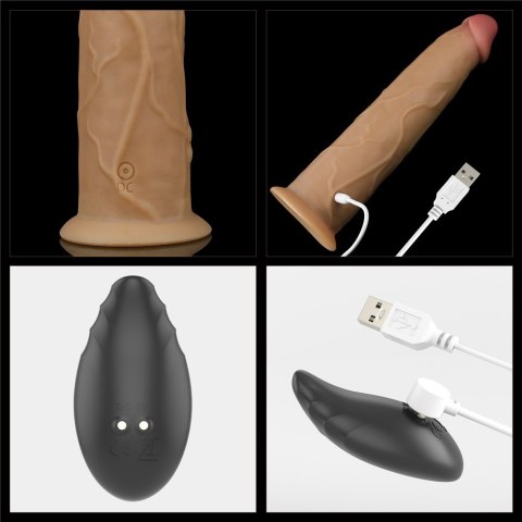 WIBRATOR 9.0'' DUAL LAYERED PLATINUM SILICONE ROTATOR