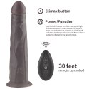 WIBRATOR 9'' DUAL LAYERED SILICONE ROTATOR CZARNE
