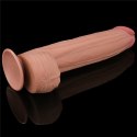 12'' KING SIZED SLIDING SKIN DUAL LAYER DONG