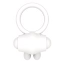 PIERŚCIEŃ POWER CLIT SILICONE COCKRING BIAŁY