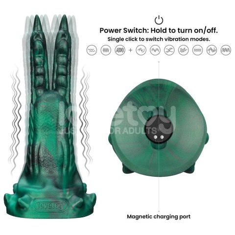 WIBRATOR SAVAGE CHARM DOUBLE-CLAW VIBRATING SILICONE DILDO