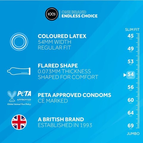 PREZERWATYWY 48 SZT. EXS BLACK LATEX CONDOMS