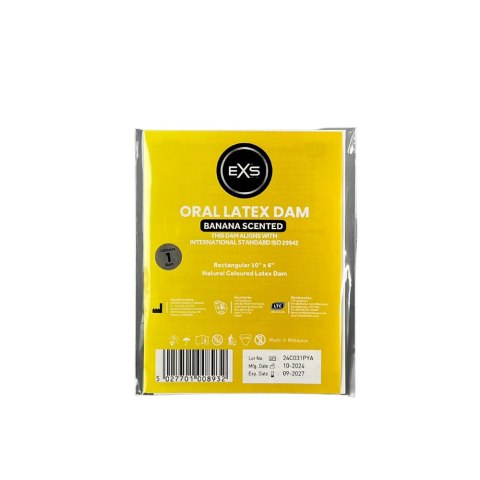 PREZERWATYWY DO SEKSU ORALNEGO EXS ORAL DAM BANANA SCENT