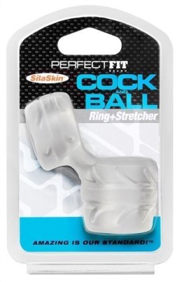 Pierścień Erekcyjny Silaskin Cock & Ball Clear Perfect Fit