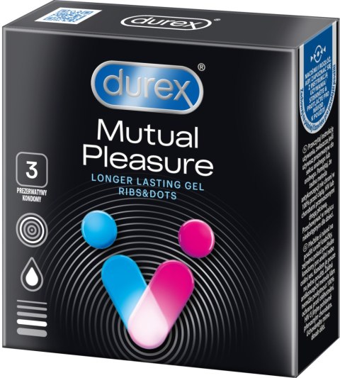 Prezerwatywy Lateksowe Ze Środkiem Opóźniającym Wytrysk Mutual Pleasure 3Szt Durex