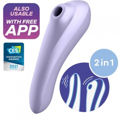 Stymulator łechtaczki Dual Pleasure Mauve with App Satysfyer