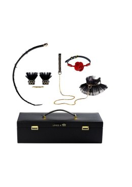 Zestaw Skórzanych Akcesoriów Do Bdsm W Walizeczce Zalo & Upko Luxurious & Romantic Bondage Play Kit UPKO