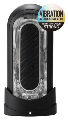 Masturbator Flip Zero Gravity Electronic Vibration Black Tenga