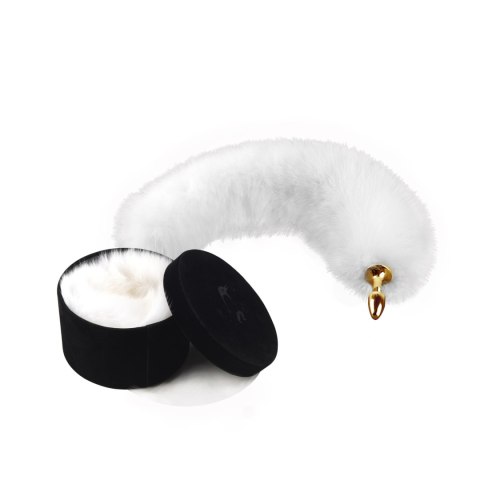 Odczepiany Metalowy Korek Z Lisim Ogonem Upko Fox Fur Tail Small Butt Plug UPKO