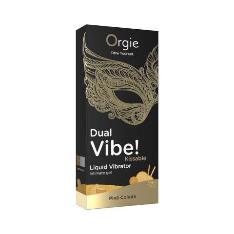 Wibrator W Płynie Dual Vibe! Pina Colada Kissable 15 Ml Orgie