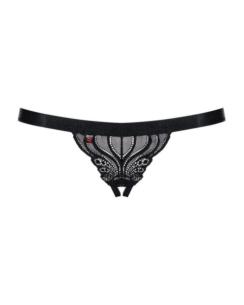 828-THC-1 stringi otwarte czarne S/M Obsessive
