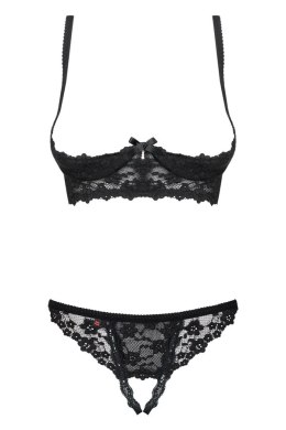 Letica komplet 2-częściowy otwarty czarny L/XL Obsessive