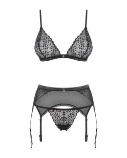 Shibu komplet 3-częściowy czarny L/XL Obsessive