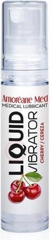 Wibrator w płynie Liquid Vibrator Cherry 10ml Amoreane