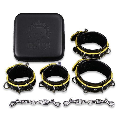 Zestaw do krępowania Hunter Restraints Set Black/Yellow Dungeon Lab