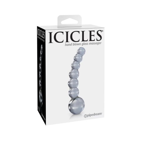 Luksusowy szklany masażer No.66 Transparent Icicles