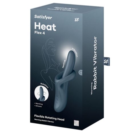 Podgrzewany wibrator do punktu G Heat flex 4 grey Satisfyer
