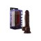 Dildo Model A 21,5 Cm Dong With Balls Mahogany Shaft