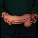 DILDO 10'' DUAL LAYERED PLATINUM SILICONE COCK