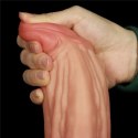 DILDO 10'' DUAL LAYERED PLATINUM SILICONE COCK