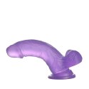 DILDO 6'' JELLY STUDS FIOLETOWE