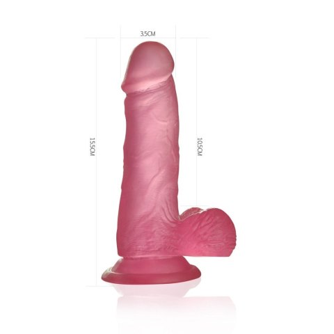 DILDO 6'' JELLY STUDS RÓŻOWE