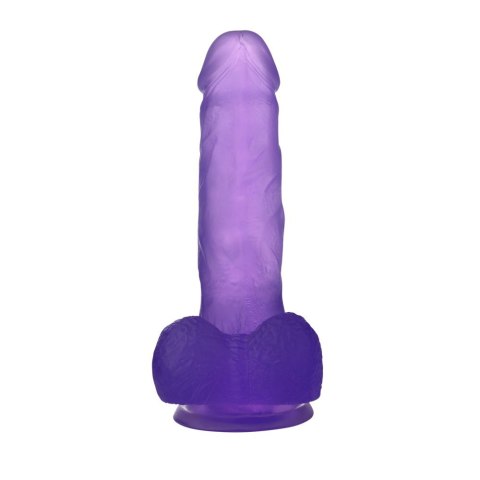 DILDO 7'' JELLY STUDS FIOLETOWE