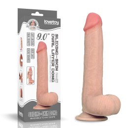 DILDO 9'' SLIDING SKIN DUAL LAYER DONG