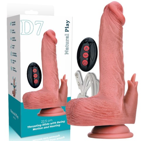 PODGRZEWANE DILDO Z RUCHEM POSUWISTO-ROTACYJNYM I STYMULACJĄ ŁECHTACZKI EROSPACE NATURAL PLAY D7