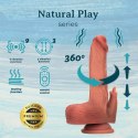 PODGRZEWANE DILDO Z RUCHEM POSUWISTO-ROTACYJNYM I STYMULACJĄ ŁECHTACZKI EROSPACE NATURAL PLAY D7