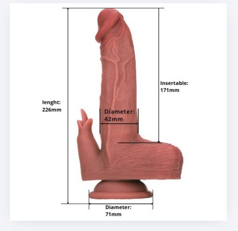 PODGRZEWANE DILDO Z RUCHEM POSUWISTO-ROTACYJNYM I STYMULACJĄ ŁECHTACZKI EROSPACE NATURAL PLAY D7