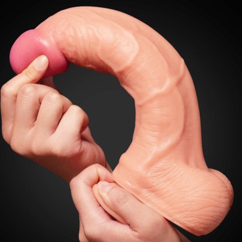 DILDO 10" DUAL LAYER PLATINUM SILICONE COCK