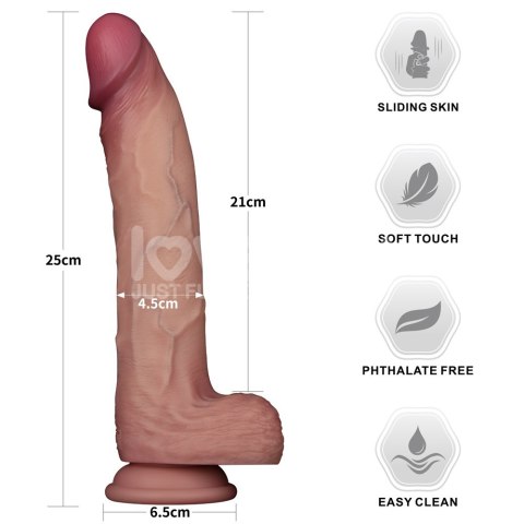 DILDO 10'' SLIDING SKIN PRO II DUAL LAYER SILICONE DONG