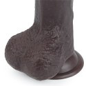 DILDO 7'' SLIDING SKIN DUAL LAYER DONG - BLACK