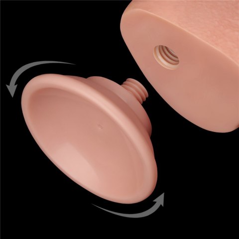 DILDO 9.5'' SLIDING SKIN DUAL LAYER DONG FLESH