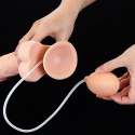 DILDO 9" SOFT EJACULATION COCK WITH BALL