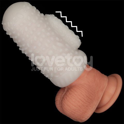 MASTURBATOR KNIGHTS RING VIBRATING DUAL PURPOSE SLEEVE-DRIP