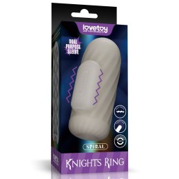 MASTURBATOR KNIGHTS RING VIBRATING DUAL PURPOSE SLEEVE-SPIRAL
