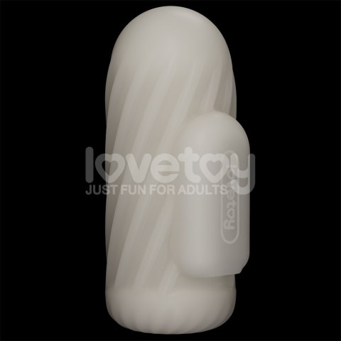 MASTURBATOR KNIGHTS RING VIBRATING DUAL PURPOSE SLEEVE-SPIRAL