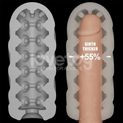 MASTURBATOR KNIGHTS RING VIBRATING DUAL PURPOSE SLEEVE-SPIRAL
