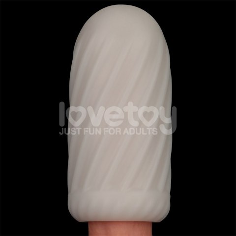 MASTURBATOR KNIGHTS RING VIBRATING DUAL PURPOSE SLEEVE-SPIRAL