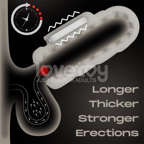 MASTURBATOR KNIGHTS RING VIBRATING DUAL PURPOSE SLEEVE-SPIRAL