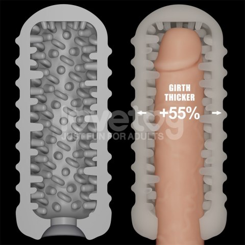 MASTURBATOR KNIGHTS RING VIBRATING DUAL PURPOSE SLEEVE-WAVY