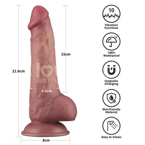 WIBRATOR 8.5'' VIBRATING DUAL DENSITY POWER COCK
